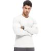 imageJMIERR Mens Fall Crewneck Shirt Long Sleeve AntiWrinkle Casual Muscle T Shirts Workout Slim Fitted0 White