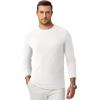 imageJMIERR Mens Fall Crewneck Shirt Long Sleeve AntiWrinkle Casual Muscle T Shirts Workout Slim Fitted0 White