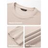 imageJMIERR Mens Fall Crewneck Shirt Long Sleeve AntiWrinkle Casual Muscle T Shirts Workout Slim FittedA Beige