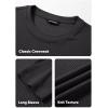 imageJMIERR Mens Fall Crewneck Shirt Long Sleeve AntiWrinkle Casual Muscle T Shirts Workout Slim FittedA Grey