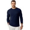 imageJMIERR Mens Fall Crewneck Shirt Long Sleeve AntiWrinkle Casual Muscle T Shirts Workout Slim FittedB Blue