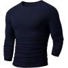 imageJMIERR Mens Fall Crewneck Shirt Long Sleeve AntiWrinkle Casual Muscle T Shirts Workout Slim FittedB Blue