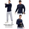 imageJMIERR Mens Fall Crewneck Shirt Long Sleeve AntiWrinkle Casual Muscle T Shirts Workout Slim FittedB Blue