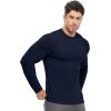 imageJMIERR Mens Fall Crewneck Shirt Long Sleeve AntiWrinkle Casual Muscle T Shirts Workout Slim FittedB Blue