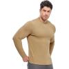 imageJMIERR Mens Fall Crewneck Shirt Long Sleeve AntiWrinkle Casual Muscle T Shirts Workout Slim FittedB Brown