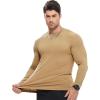 imageJMIERR Mens Fall Crewneck Shirt Long Sleeve AntiWrinkle Casual Muscle T Shirts Workout Slim FittedB Brown