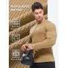 imageJMIERR Mens Fall Crewneck Shirt Long Sleeve AntiWrinkle Casual Muscle T Shirts Workout Slim FittedB Brown