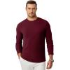 imageJMIERR Mens Fall Crewneck Shirt Long Sleeve AntiWrinkle Casual Muscle T Shirts Workout Slim FittedB Red
