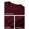 imageJMIERR Mens Fall Crewneck Shirt Long Sleeve AntiWrinkle Casual Muscle T Shirts Workout Slim FittedB Red
