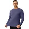 imageJMIERR Mens Fall Crewneck Shirt Long Sleeve AntiWrinkle Casual Muscle T Shirts Workout Slim FittedC Blue 2