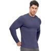 imageJMIERR Mens Fall Crewneck Shirt Long Sleeve AntiWrinkle Casual Muscle T Shirts Workout Slim FittedC Blue 2