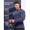 imageJMIERR Mens Fall Crewneck Shirt Long Sleeve AntiWrinkle Casual Muscle T Shirts Workout Slim FittedC Blue 2