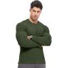 imageJMIERR Mens Fall Crewneck Shirt Long Sleeve AntiWrinkle Casual Muscle T Shirts Workout Slim FittedC Green