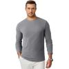 imageJMIERR Mens Fall Crewneck Shirt Long Sleeve AntiWrinkle Casual Muscle T Shirts Workout Slim FittedC Grey 2