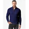 imageJMIERR Mens Cable Knit Pullover Sweater Casual Long Sleeve Stand Collar Button Knitted Sweaters