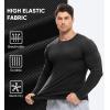 imageJMIERR Mens Fall Crewneck Shirt Long Sleeve AntiWrinkle Casual Muscle T Shirts Longline Ribbed Shirts0 Black