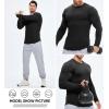 imageJMIERR Mens Fall Crewneck Shirt Long Sleeve AntiWrinkle Casual Muscle T Shirts Longline Ribbed Shirts0 Black