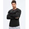 imageJMIERR Mens Fall Crewneck Shirt Long Sleeve AntiWrinkle Casual Muscle T Shirts Longline Ribbed Shirts0 Black
