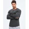 imageJMIERR Mens Fall Crewneck Shirt Long Sleeve AntiWrinkle Casual Muscle T Shirts Longline Ribbed Shirts02 Dark Grey