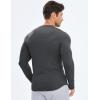 imageJMIERR Mens Fall Crewneck Shirt Long Sleeve AntiWrinkle Casual Muscle T Shirts Longline Ribbed Shirts02 Dark Grey