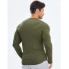 imageJMIERR Mens Fall Crewneck Shirt Long Sleeve AntiWrinkle Casual Muscle T Shirts Longline Ribbed Shirts03 Army Green