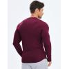 imageJMIERR Mens Fall Crewneck Shirt Long Sleeve AntiWrinkle Casual Muscle T Shirts Longline Ribbed Shirts04 Burgundy