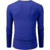 imageJMIERR Mens Fall Crewneck Shirt Long Sleeve AntiWrinkle Casual Muscle T Shirts Longline Ribbed ShirtsDark Blue