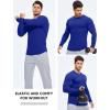imageJMIERR Mens Fall Crewneck Shirt Long Sleeve AntiWrinkle Casual Muscle T Shirts Longline Ribbed ShirtsDark Blue