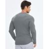 imageJMIERR Mens Fall Crewneck Shirt Long Sleeve AntiWrinkle Casual Muscle T Shirts Longline Ribbed ShirtsGray