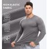 imageJMIERR Mens Fall Crewneck Shirt Long Sleeve AntiWrinkle Casual Muscle T Shirts Longline Ribbed ShirtsMedium Grey