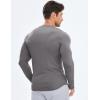 imageJMIERR Mens Fall Crewneck Shirt Long Sleeve AntiWrinkle Casual Muscle T Shirts Longline Ribbed ShirtsMedium Grey