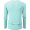 imageJMIERR Mens Fall Crewneck Shirt Long Sleeve AntiWrinkle Casual Muscle T Shirts Longline Ribbed ShirtsMint Green
