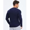 imageJMIERR Mens Fall Crewneck Shirt Long Sleeve AntiWrinkle Casual Muscle T Shirts Longline Ribbed ShirtsNavy Blue