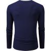 imageJMIERR Mens Fall Crewneck Shirt Long Sleeve AntiWrinkle Casual Muscle T Shirts Longline Ribbed ShirtsNavy Blue