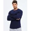 imageJMIERR Mens Fall Crewneck Shirt Long Sleeve AntiWrinkle Casual Muscle T Shirts Longline Ribbed ShirtsNavy Blue