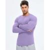 imageJMIERR Mens Fall Crewneck Shirt Long Sleeve AntiWrinkle Casual Muscle T Shirts Longline Ribbed ShirtsOrchid Purple