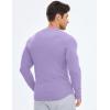imageJMIERR Mens Fall Crewneck Shirt Long Sleeve AntiWrinkle Casual Muscle T Shirts Longline Ribbed ShirtsOrchid Purple