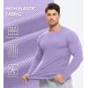 imageJMIERR Mens Fall Crewneck Shirt Long Sleeve AntiWrinkle Casual Muscle T Shirts Longline Ribbed ShirtsOrchid Purple