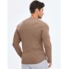 imageJMIERR Mens Fall Crewneck Shirt Long Sleeve AntiWrinkle Casual Muscle T Shirts Longline Ribbed ShirtsSmoke Gray