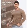 imageJMIERR Mens Fall Crewneck Shirt Long Sleeve AntiWrinkle Casual Muscle T Shirts Longline Ribbed ShirtsSmoke Gray