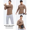 imageJMIERR Mens Fall Crewneck Shirt Long Sleeve AntiWrinkle Casual Muscle T Shirts Longline Ribbed ShirtsSmoke Gray
