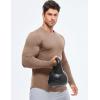 imageJMIERR Mens Fall Crewneck Shirt Long Sleeve AntiWrinkle Casual Muscle T Shirts Longline Ribbed ShirtsSmoke Gray
