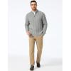 imageJMIERR Mens Quarter Zip Pullover Sweater Cable Knit Casual Stand Collar Texture Knitted SweatersGrey