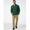 imageJMIERR Mens Quarter Zip Pullover Sweater Cable Knit Casual Stand Collar Texture Knitted SweatersMoss Green