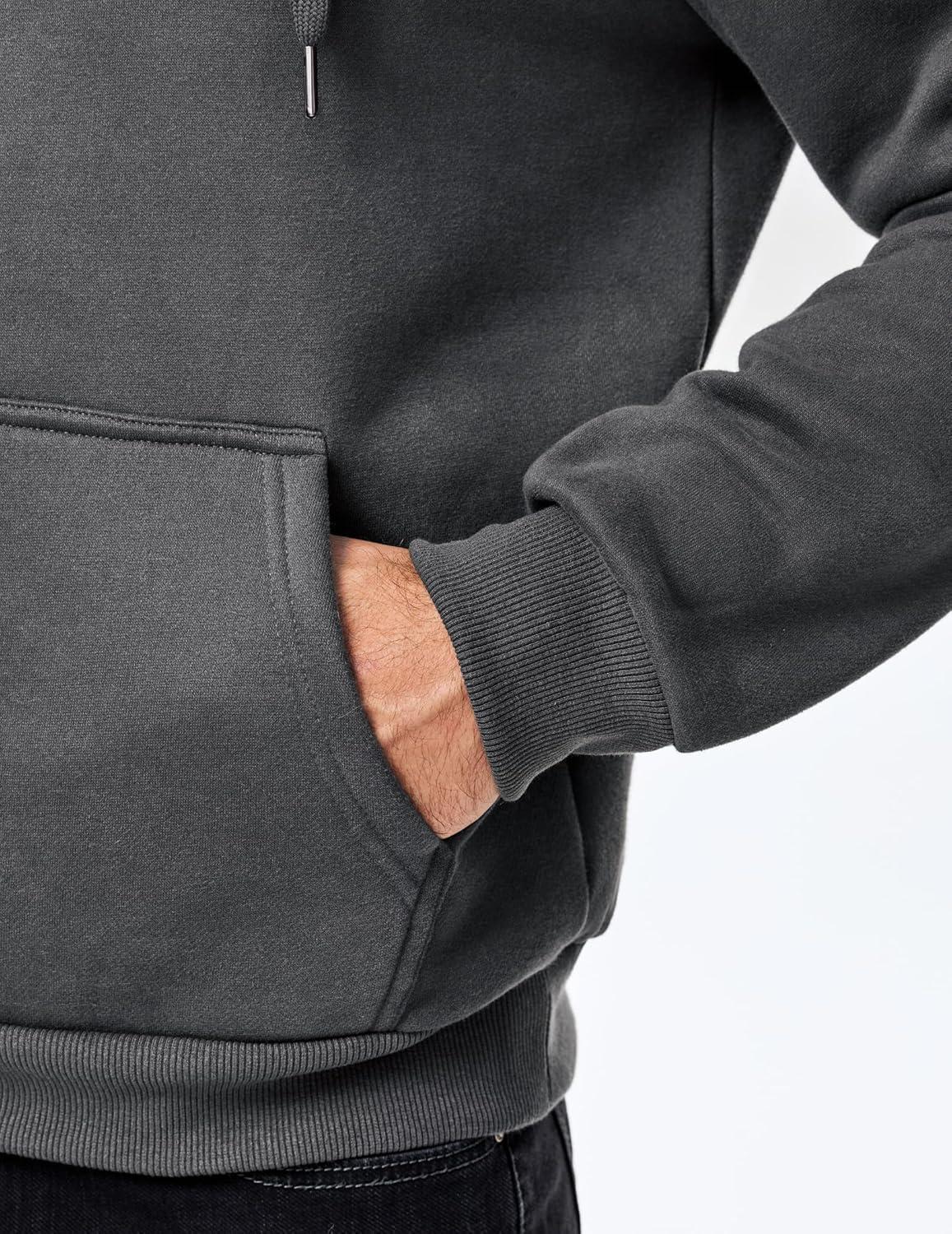 imageJMIERR Mens 2025 Casual Fahsion Fall Hoodie Pullover Quarter Drawstring Fleece Winter Button Hooded Shirt with PocketA Grey