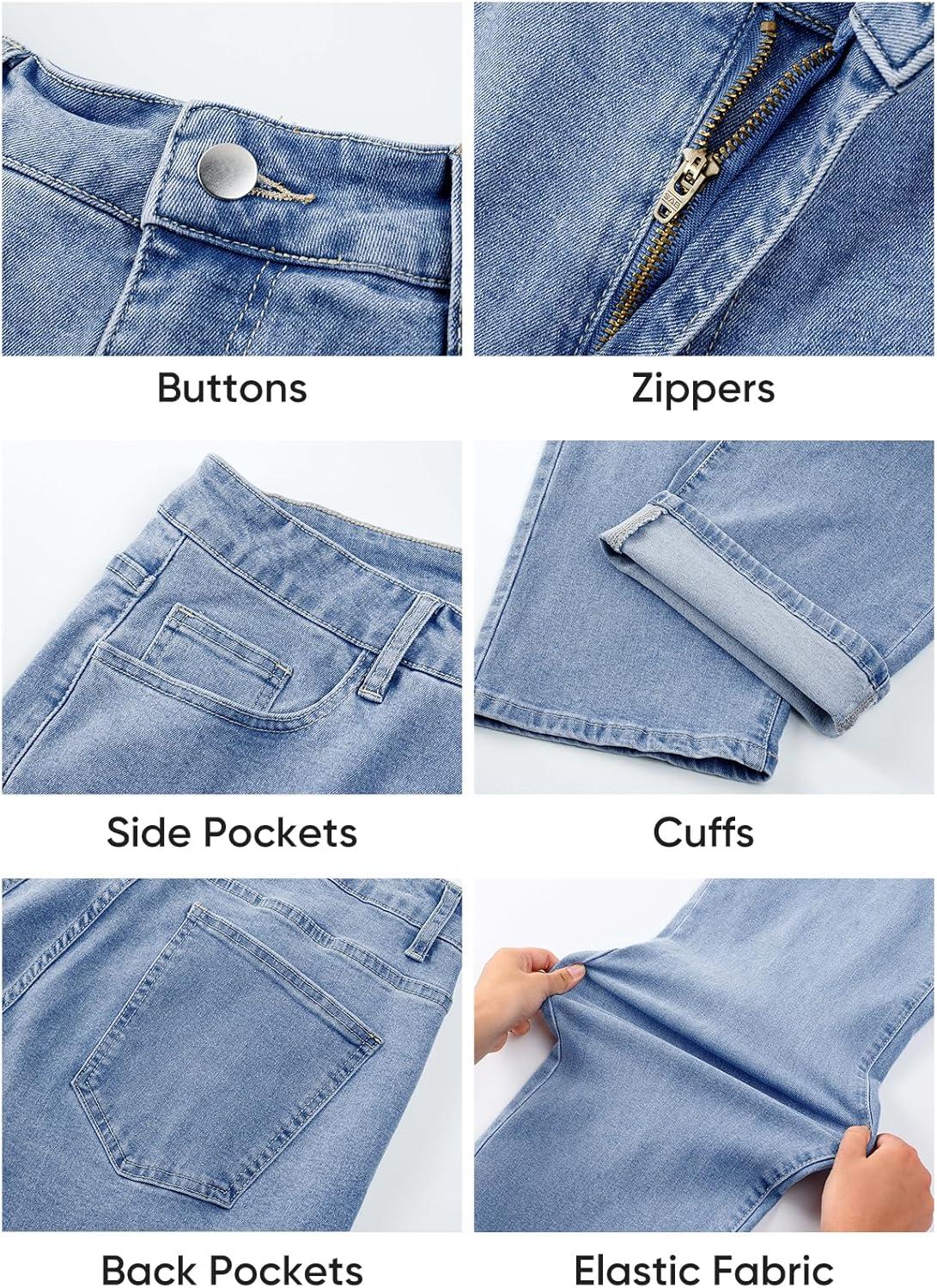 imageJMIERR Mens Baggy Jeans Wide Leg Skater Hip Hop Denim Pants Y2K Vintage Loose Fit StreetwearBeau Blue