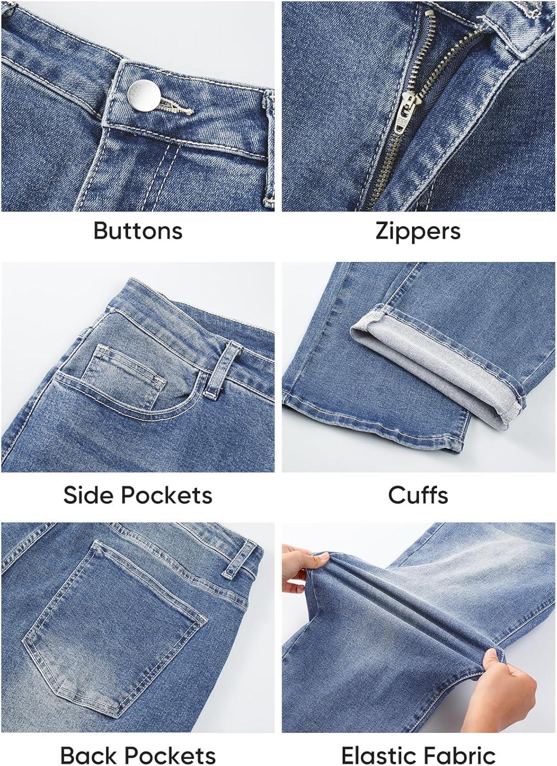 imageJMIERR Mens Baggy Jeans Wide Leg Skater Hip Hop Denim Pants Y2K Vintage Loose Fit StreetwearSky Blue