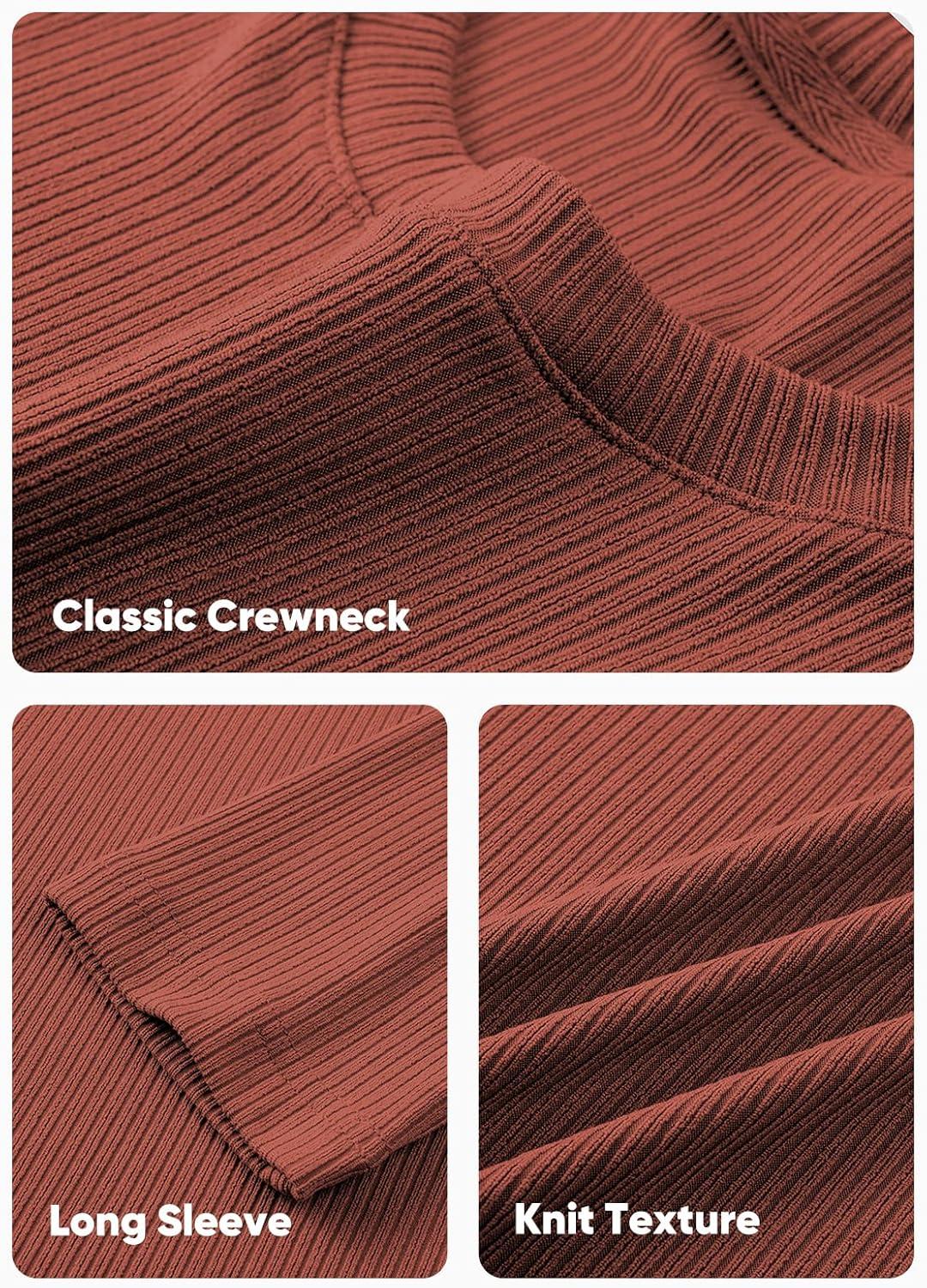 imageJMIERR Mens Fall Crewneck Shirt Long Sleeve AntiWrinkle Casual Muscle T Shirts Workout Slim FittedF Gold Flame