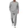 imageJMIERR Mens 2 Piece Outfits Quarter Zipper Polo Shirt Tracksuit ampamp Joggers Sweatpants Sweatsuit Sets JacquardGrey