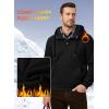 imageJMIERR Mens 2025 Casual Fahsion Fall Hoodie Pullover Quarter Drawstring Fleece Winter Button Hooded Shirt with Pocket0 Black
